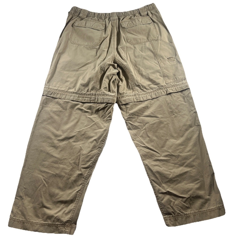 Magellan Yellowstone Convertible Cargo Pants Mens L‎  34 Cargo Beige Rip Stop - Picture 2 of 8